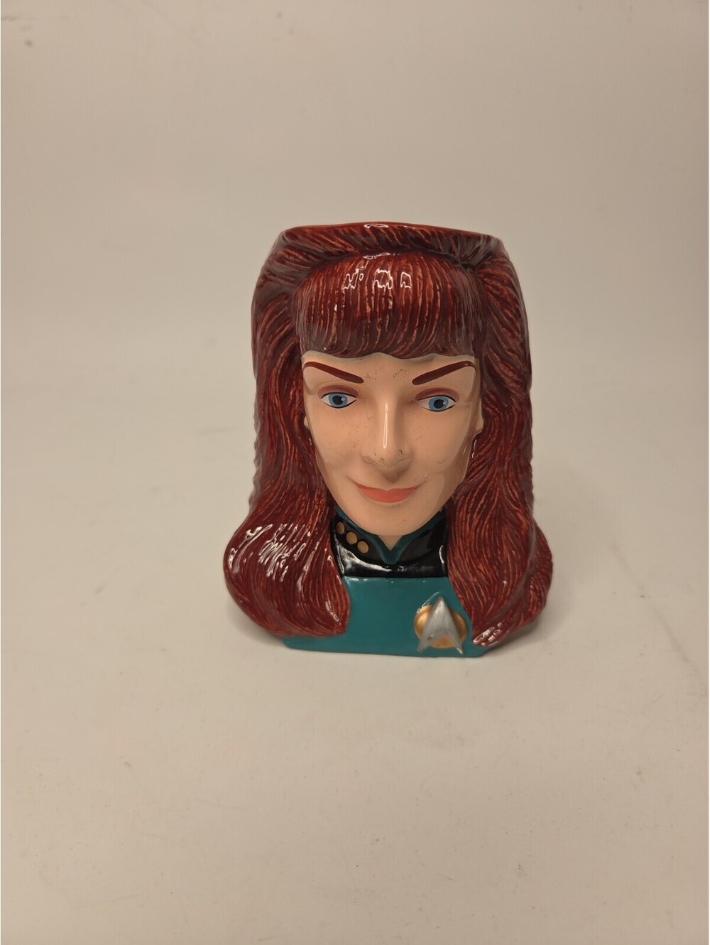 Vintage Star Trek Next Generation Dr Crusher 3D Figural Mug Applause w/ COA 1994